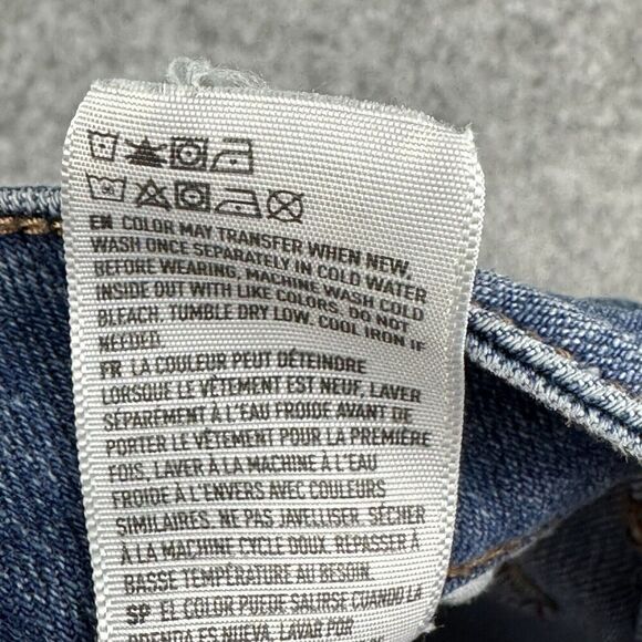 American Eagle Jean Shorts Womens 8 Blue Medium Wash Cut Off Favorite Boyfriend* - Picture 12 of 12